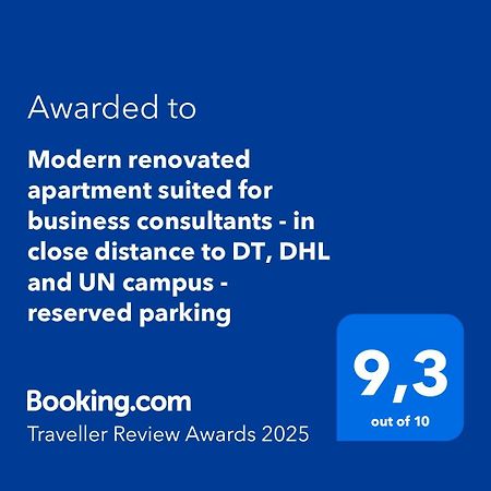 Modern Renovated Apartment Suited For Business Consultants - In Close Distance To Dt, Dhl And Un Campus - Reserved Parking Bonn Zewnętrze zdjęcie